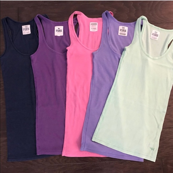 PINK Victoria's Secret Tops - Victoria’s Secret PINK 5 piece tank top bundle XS